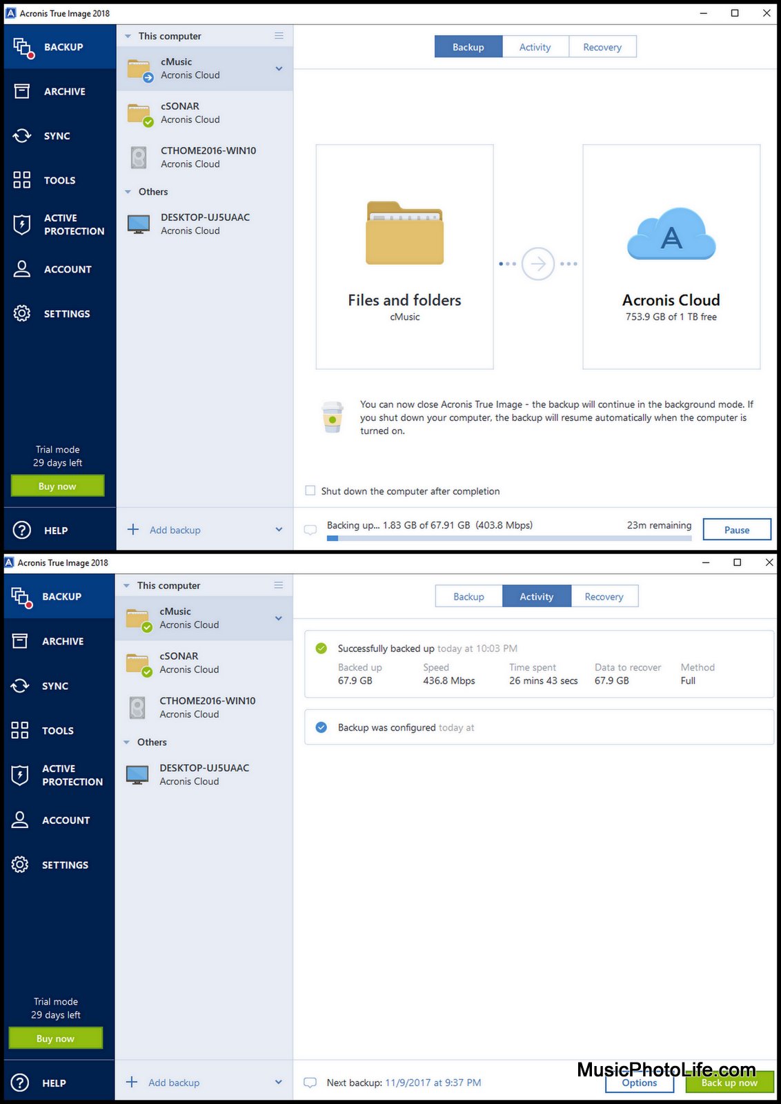 using acronis true image 2018