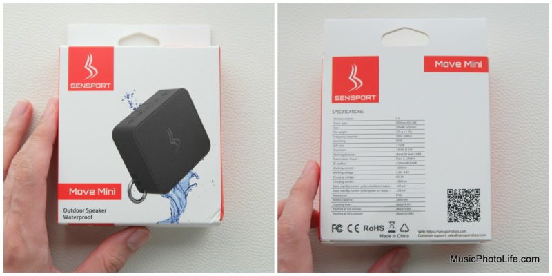 Sensport Move Mini bluetooth speaker review by musicphotolife.com, Singapore consumer gadget tech blog