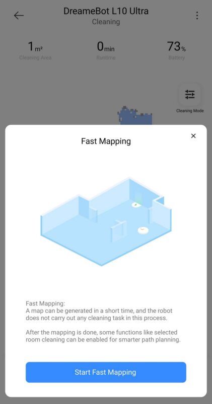 DreameBot L10 Ultra app - Fast Mapping