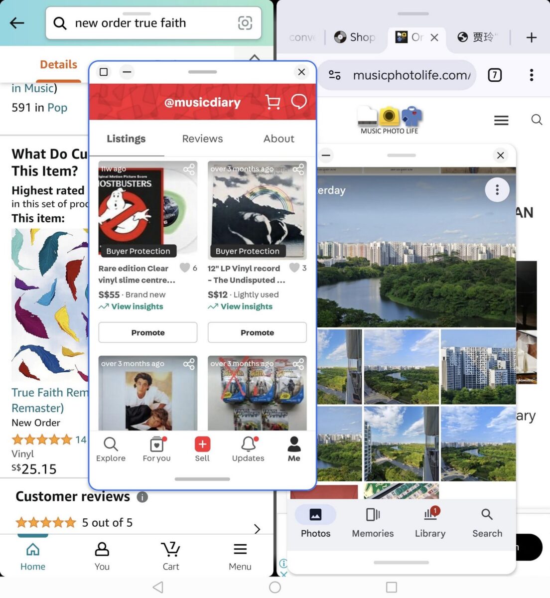 Honor Magic V2 screen shot - multi-windows