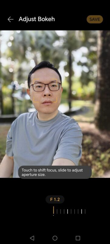 Honor 200 Pro adjust aperture bokeh