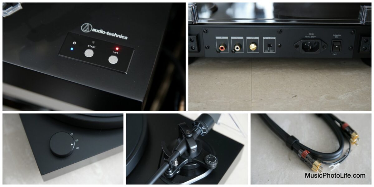 Audio-Technica AT-LP8X turntable detailed collage
