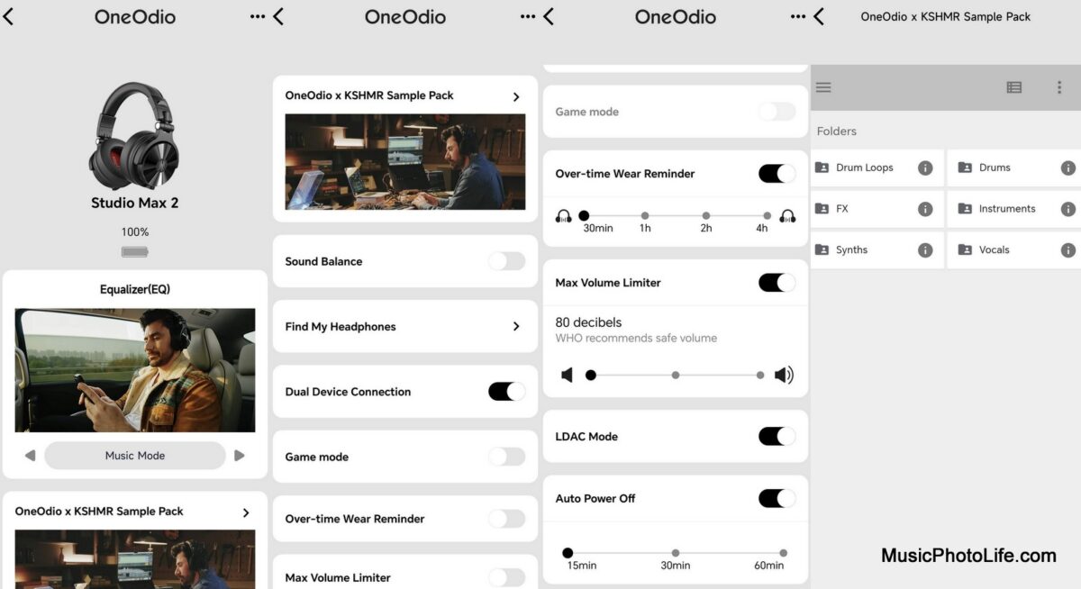 OneOdio smartphone app